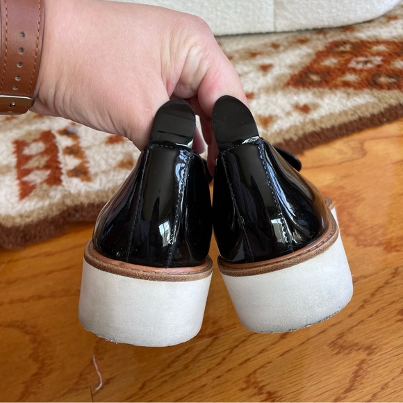 Vince Patent Leather Platform Loafers in Black SIZE 6 - Picture 3 of 8